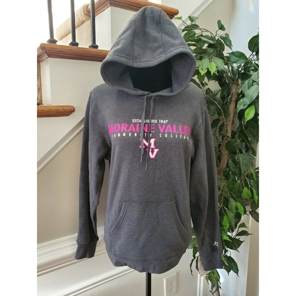 Russell Athletic Women's Solid Gray Long Sleeve Pullover Casual Hoodie Size‎ M